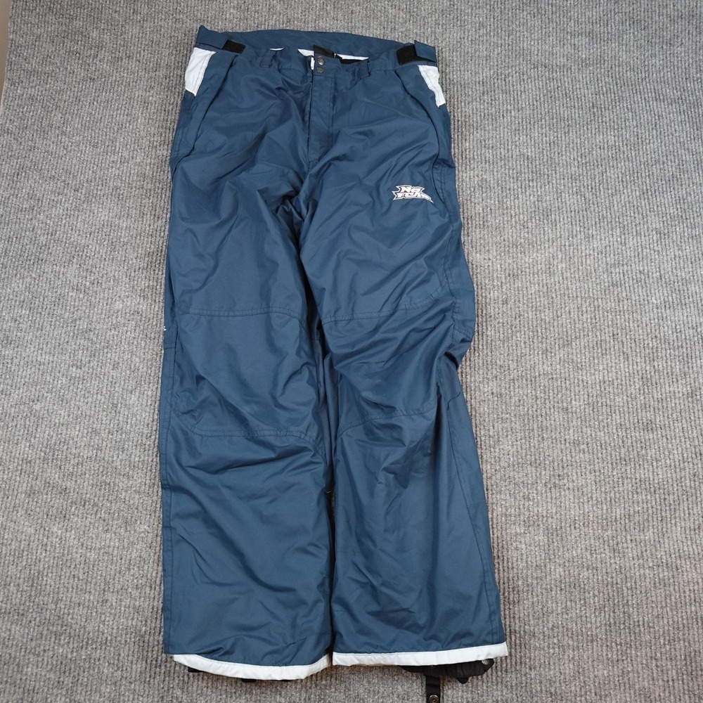 No Fear Snow Pants Mens Large Blue Insulated Adjustable Waist Ski Snowboard